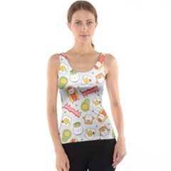 Funny Cat Food Succulent Pattern  Tank Top by kostolom3000shop