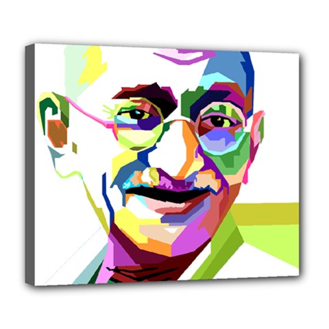 Ghandi Deluxe Canvas 24  X 20   by bhazkaragriz