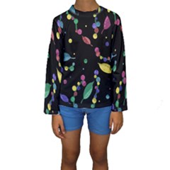 Space Garden Kids  Long Sleeve Swimwear by Valentinaart