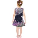 Freckles In Flowers Ii, Black White Tux Cat Kids  Tunic Dress View2