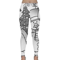 Cute Christmas Snowman  Classic Yoga Leggings by Brittlevirginclothing