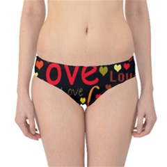 Love Pattern 3 Hipster Bikini Bottoms by Valentinaart