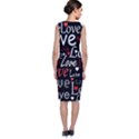 Red Love pattern Sleeveless Velvet Midi Dress View2