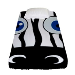 Blue Eye Zebra Fitted Sheet (single Size) by Valentinaart