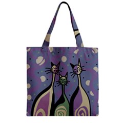 Cats Zipper Grocery Tote Bag by Valentinaart