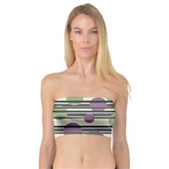 Purple And Green Elegant Pattern Bandeau Top by Valentinaart