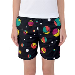 Colorful Dots Women s Basketball Shorts by Valentinaart