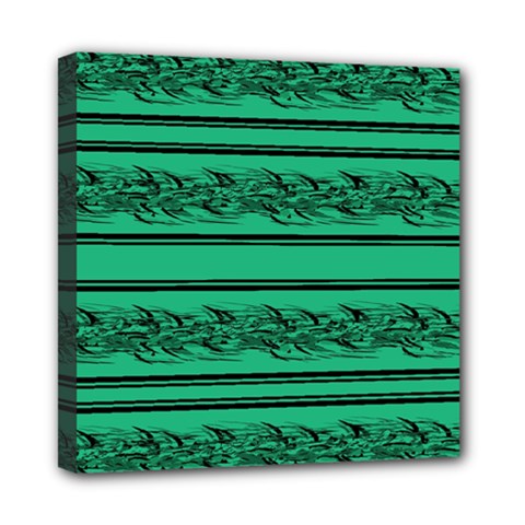 Green Barbwire Mini Canvas 8  X 8  by Valentinaart