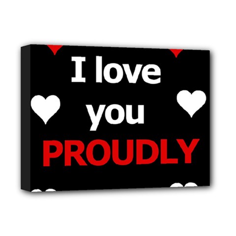 I Love You Proudly Deluxe Canvas 16  X 12   by Valentinaart