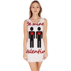 Be Mine Valentine Sleeveless Bodycon Dress by Valentinaart