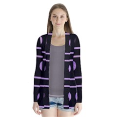 Purple Harts Pattern Cardigans by Valentinaart