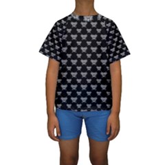 Body Part Monster Illustration Pattern Kids  Short Sleeve Swimwear by dflcprintsclothing