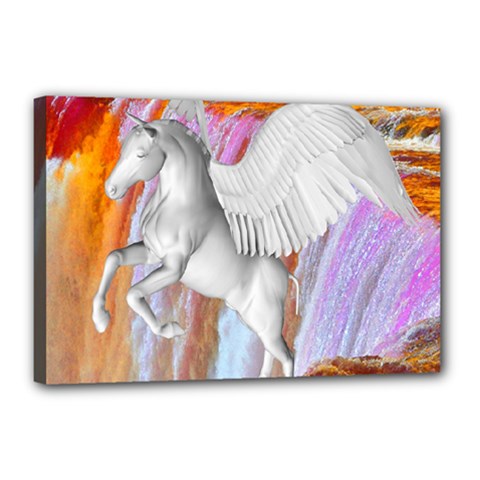 Pegasus Canvas 18  X 12  by icarusismartdesigns