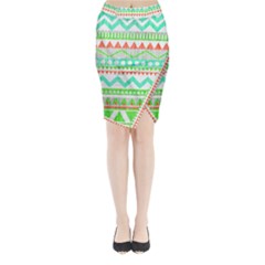 Cute Bohemian Midi Wrap Pencil Skirt by Brittlevirginclothing