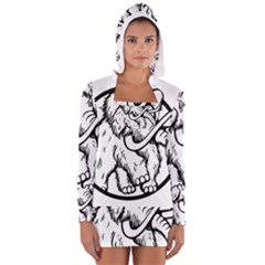 Mammoth Elephant Strong Women s Long Sleeve Hooded T-shirt by Amaryn4rt