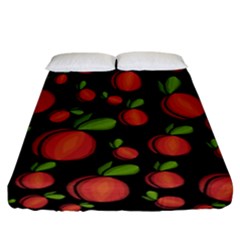 Peaches Fitted Sheet (california King Size) by Valentinaart