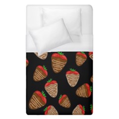 Chocolate Strawberries Pattern Duvet Cover (single Size) by Valentinaart