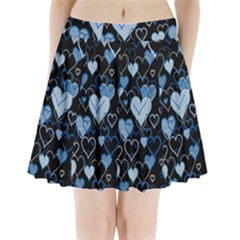 Blue Harts Pattern Pleated Mini Skirt by Valentinaart