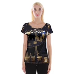 Christmas Advent Candle Arches Women s Cap Sleeve Top by Amaryn4rt