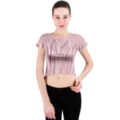 Shabby Chic Vintage Background Crew Neck Crop Top by Amaryn4rt