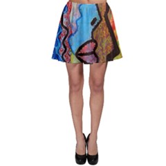 Graffiti Wall Color Artistic Skater Skirt by Amaryn4rt