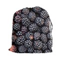 Blackberries Background Black Dark Drawstring Pouches (XXL) View1