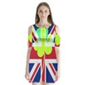 Irish British Shamrock United Kingdom Ireland Funny St. Patrick Flag Shoulder Cutout Velvet  One Piece View1