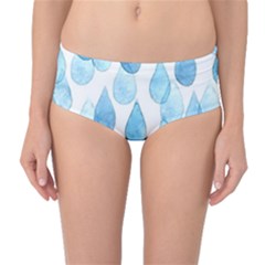 Rain Drops Mid-waist Bikini Bottoms by Brittlevirginclothing