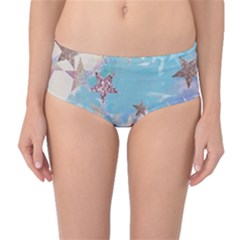 Pastel Stars Mid-waist Bikini Bottoms by Brittlevirginclothing