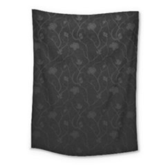 Dark Silvered Flower Medium Tapestry by Brittlevirginclothing