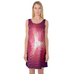 Fractal Red Sample Abstract Pattern Background Sleeveless Satin Nightdress by Amaryn4rt