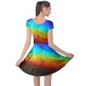 Rainbow Color Prism Colors Cap Sleeve Dresses View2