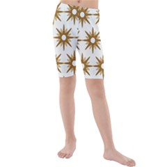 Seamless Repeating Tiling Tileable Kids  Mid Length Swim Shorts by Amaryn4rt