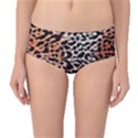 Tiger Motif Animal Mid-Waist Bikini Bottoms View1