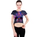 Abstract Desktop Backgrounds Crew Neck Crop Top View1