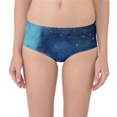 Space Mid-waist Bikini Bottoms by Brittlevirginclothing