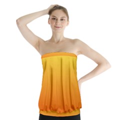 Rainbow Yellow Orange Background Strapless Top by Amaryn4rt