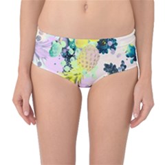 Colorful Paint Mid-waist Bikini Bottoms by Brittlevirginclothing