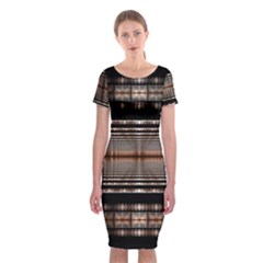 Fractal Art Design Geometry Classic Short Sleeve Midi Dress by Amaryn4rt