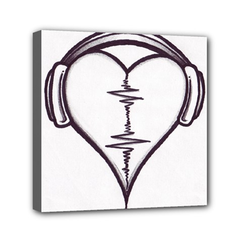 Audio Heart Tattoo Design By Pointofyou Heart Tattoo Designs Home R6jk1a Clipart Mini Canvas 6  X 6  by Foxymomma