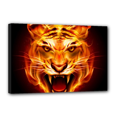 Tiger Canvas 18  X 12  by Nexatart