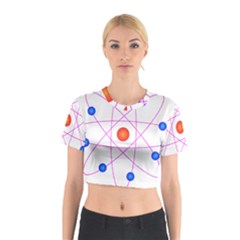 Atom Model Vector Clipart Cotton Crop Top by Nexatart