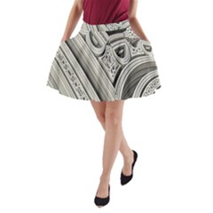 Arches Fractal Chaos Church Arch A-line Pocket Skirt by Nexatart