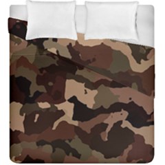 Background For Scrapbooking Or Other Camouflage Patterns Beige And Brown Duvet Cover Double Side (king Size) by Nexatart