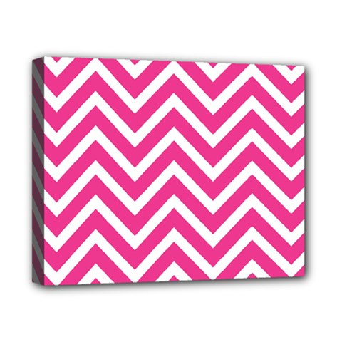 Chevrons Stripes Pink Background Canvas 10  X 8  by Nexatart