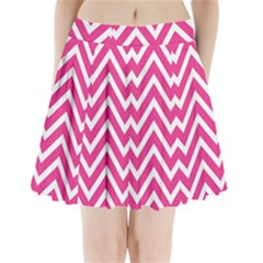 Chevrons Stripes Pink Background Pleated Mini Skirt by Nexatart