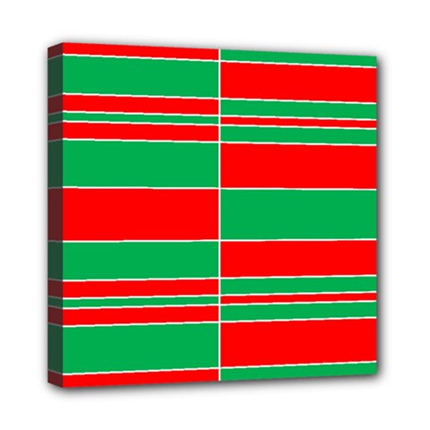 Christmas Colors Red Green Mini Canvas 8  X 8  by Nexatart