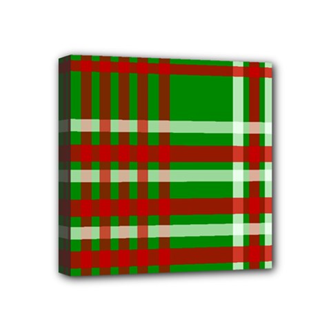 Christmas Colors Red Green White Mini Canvas 4  X 4  by Nexatart