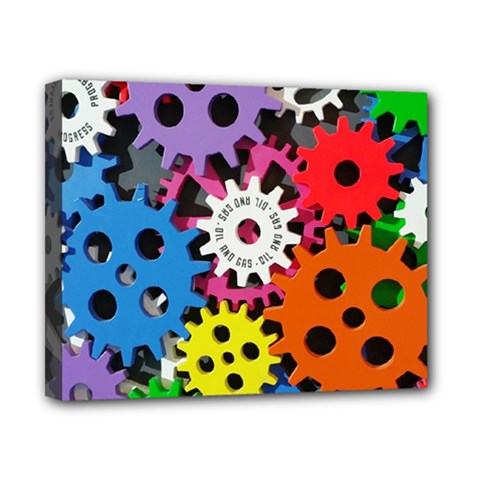 Colorful Toothed Wheels Canvas 10  X 8  by Nexatart