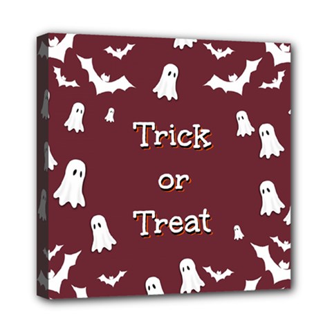 Halloween Free Card Trick Or Treat Mini Canvas 8  X 8  by Nexatart